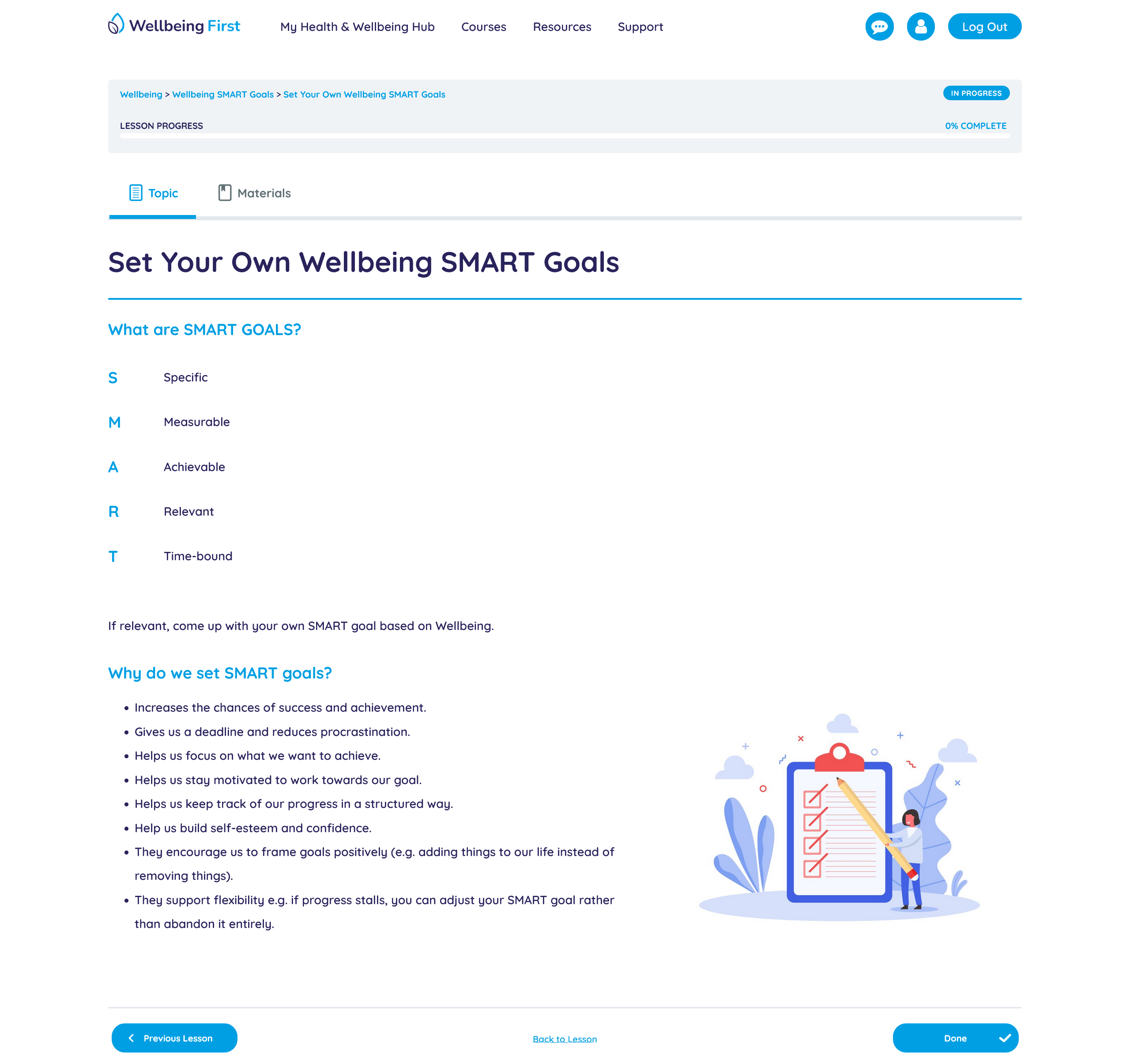 Smart Goals Screenshot