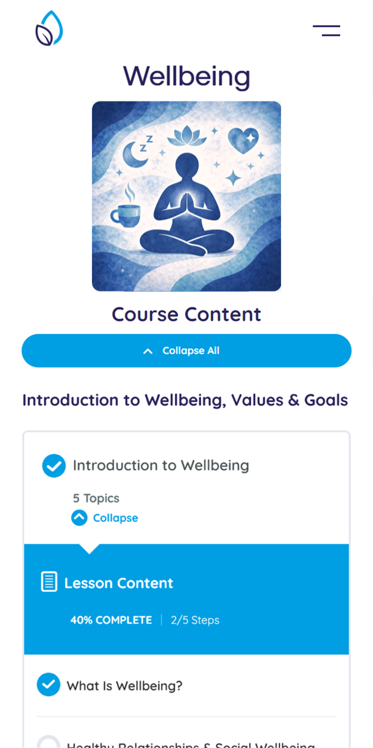 Wellbeing Course Home Image